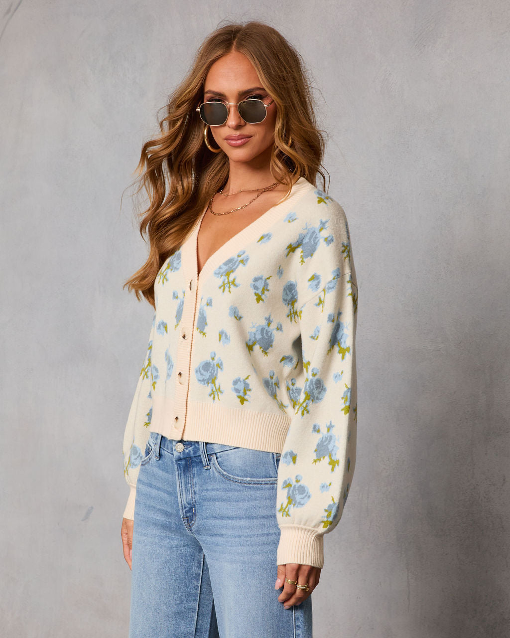 Jhenie Print Knit Cardigan