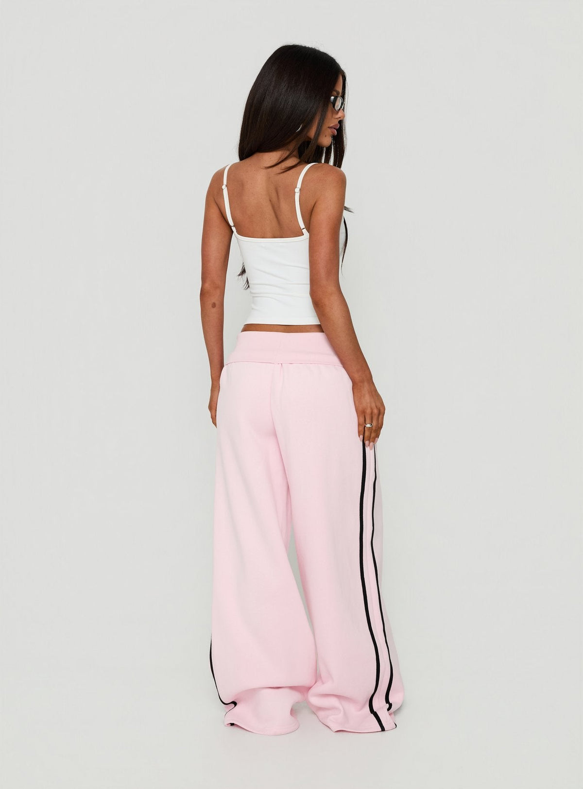 Lockie Foldover Baggy Sweatpants Pink / Black