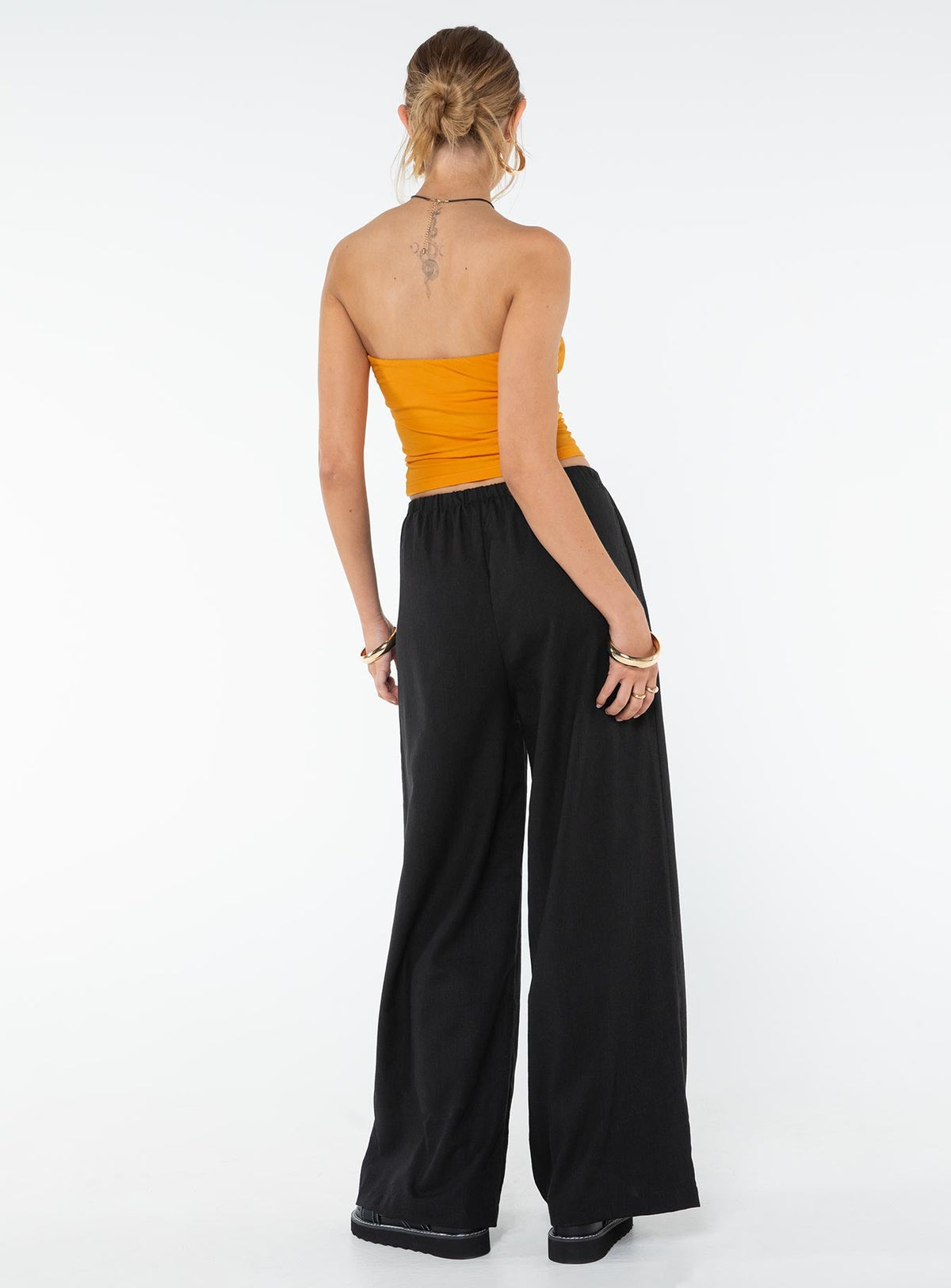 Ogilvie Linen Blend Pants Black
