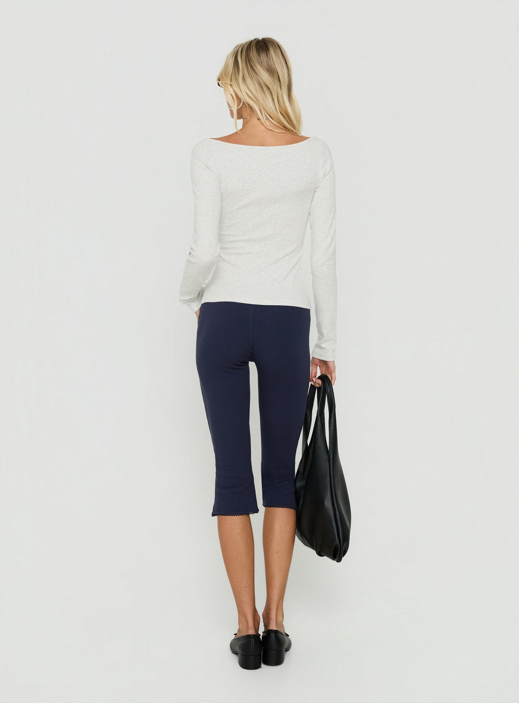 Baseline Rib Capri Pants Navy