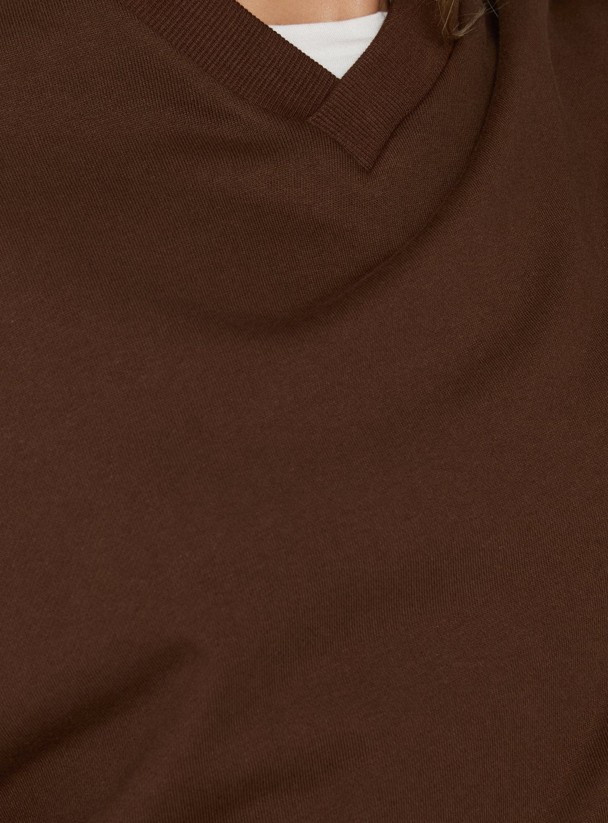 Opollo V Neck Sweatshirt Brown