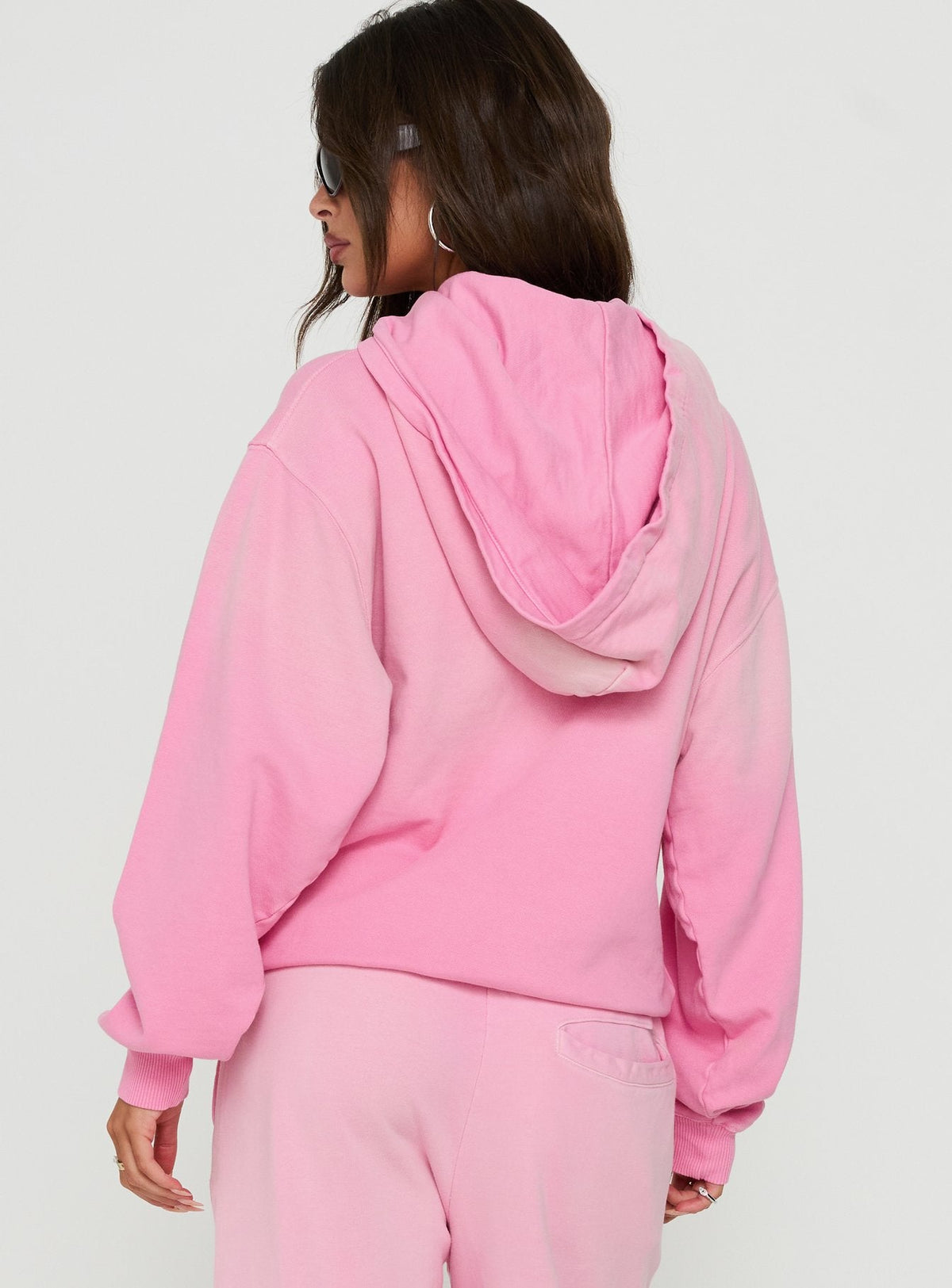 American Thrift Pullover Oversized Hoodie Washed Pink