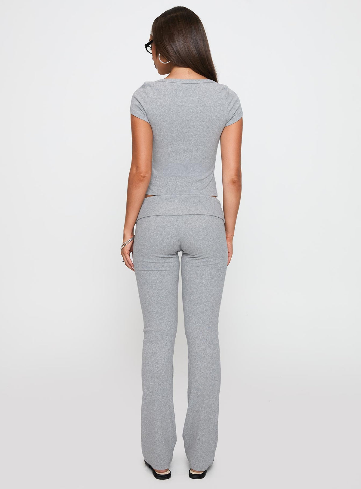 Truth Be Told Straight Leg Pant Grey Marle