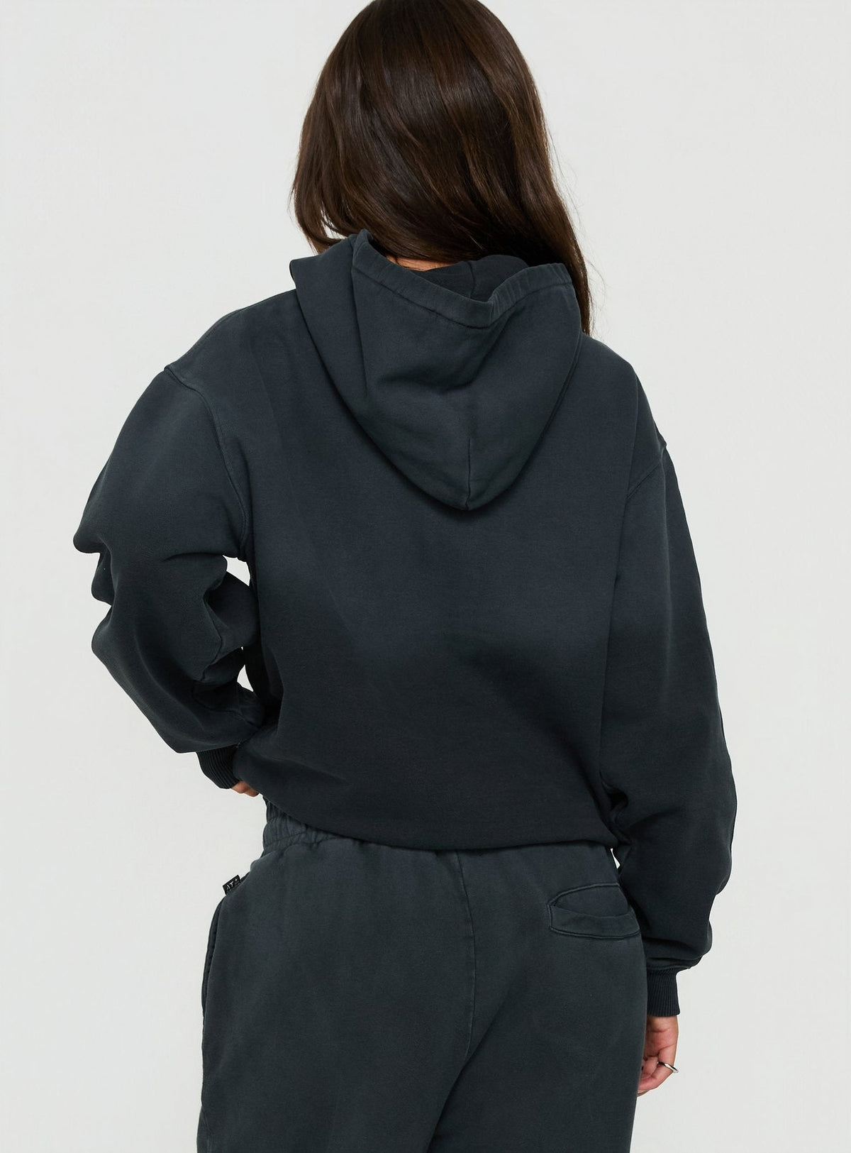 American Thrift Pullover Oversized Hoodie Black