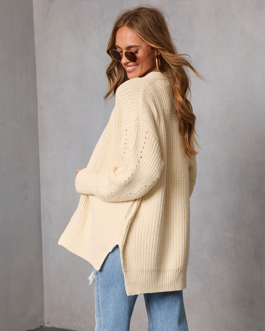 Soft Moments High Low Open Knit Cardigan