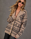 Woodland Whimsy Knit Abstract Cardigan