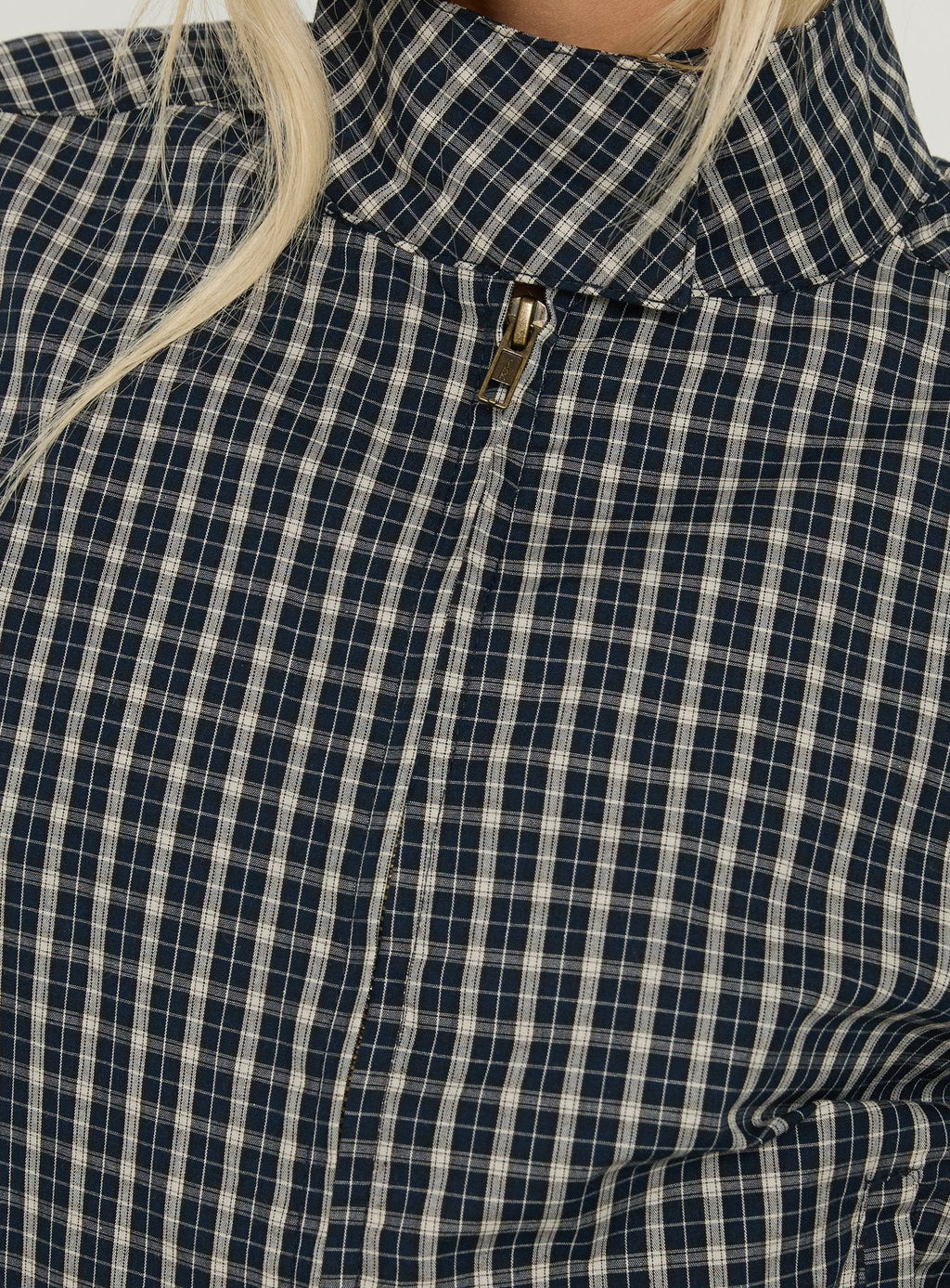 Aura Jacket Navy / Lemon Plaid
