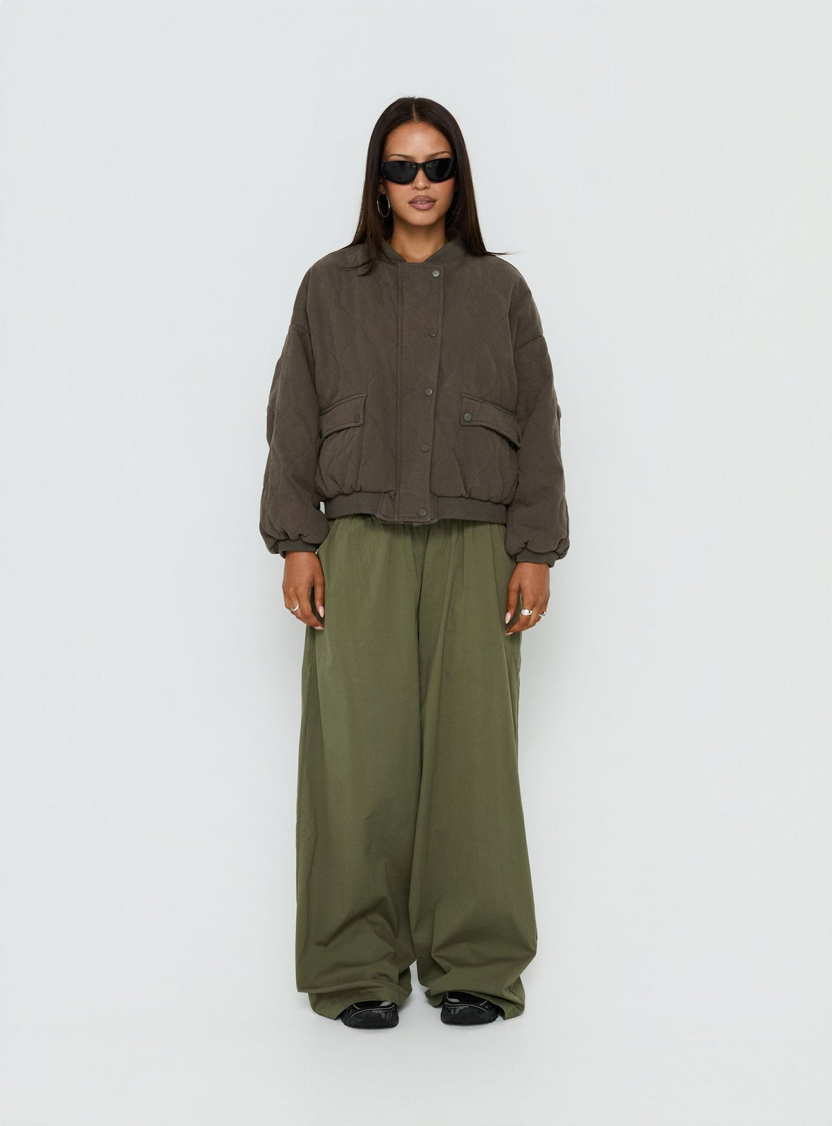 Stick Season Quilted Jacket Khaki