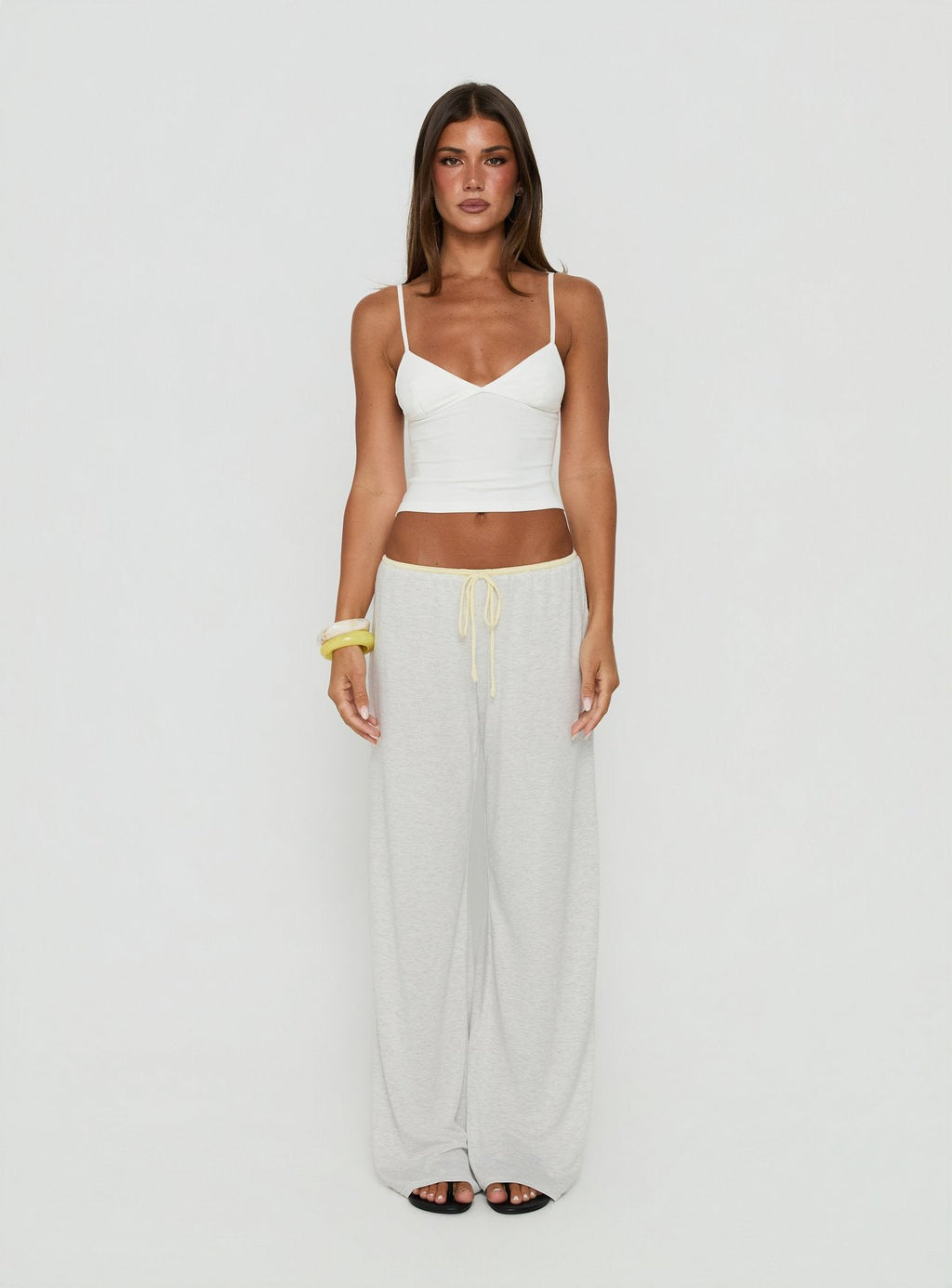 Jessika Ultra Low Pants Yellow / Grey Marle