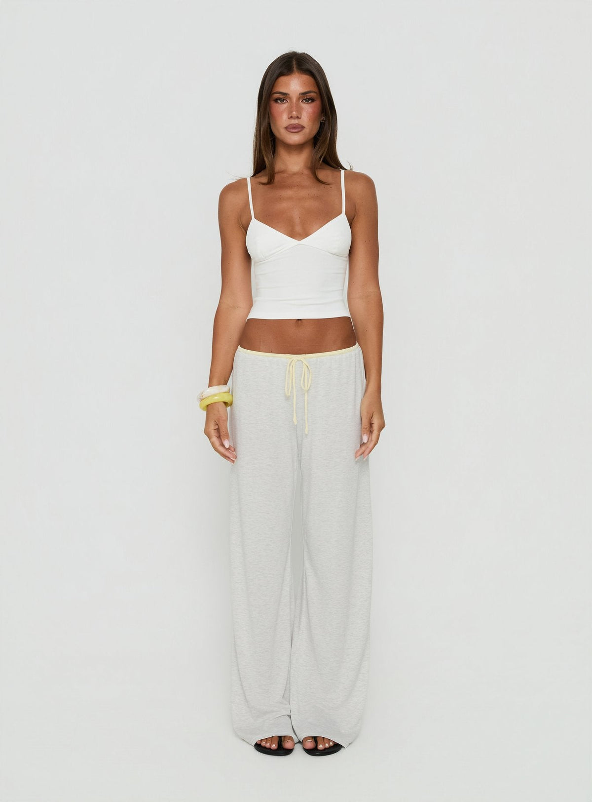 Jessika Ultra Low Pants Yellow / Grey Marle