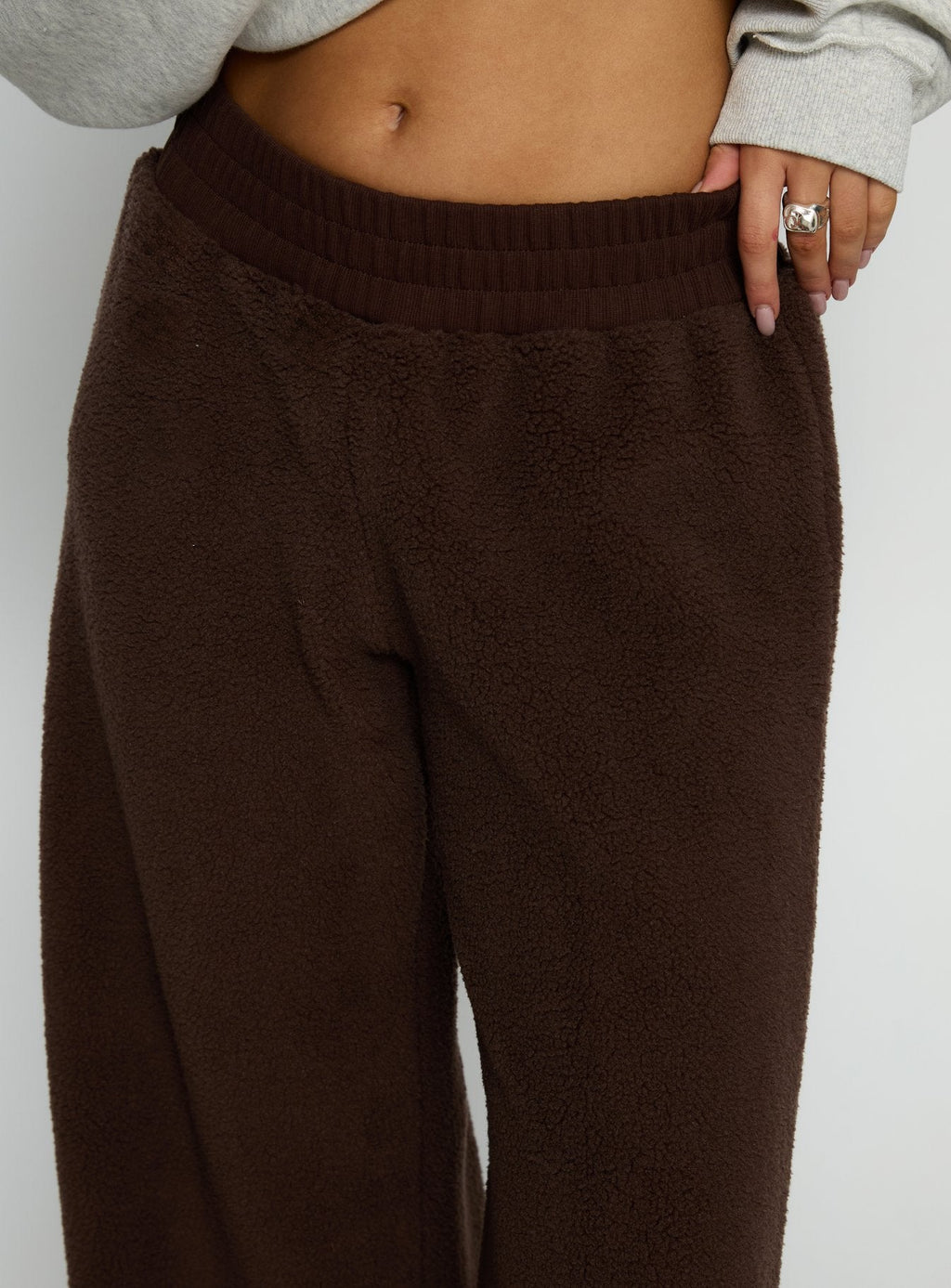 Siberia Fleece Track Pant Chocolate Brown