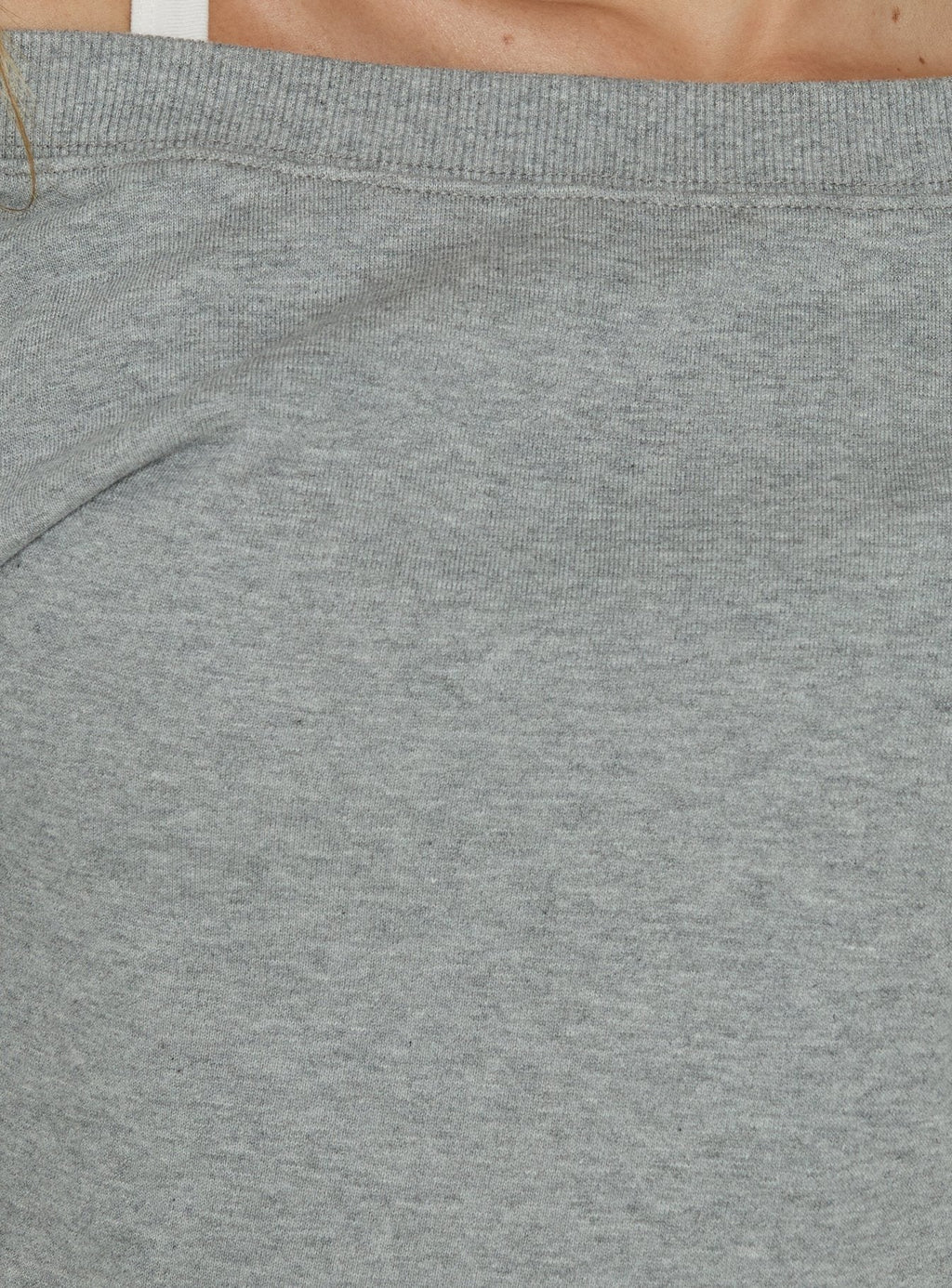 Wellness Off The Shoulder Sweatshirt Dark Grey Marle