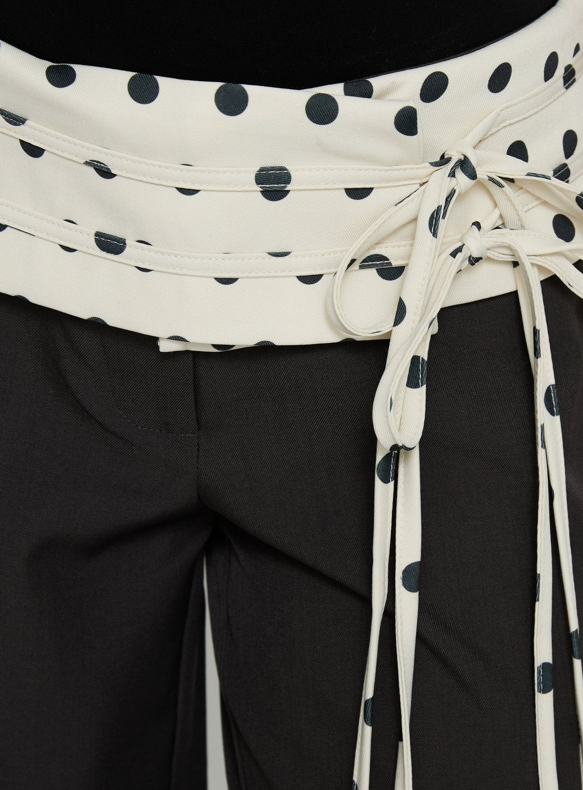 Seneca Wrap Pants Charcoal Polka Dot