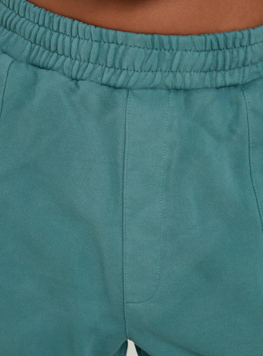 Fleece Baggy Jort Washed Teal