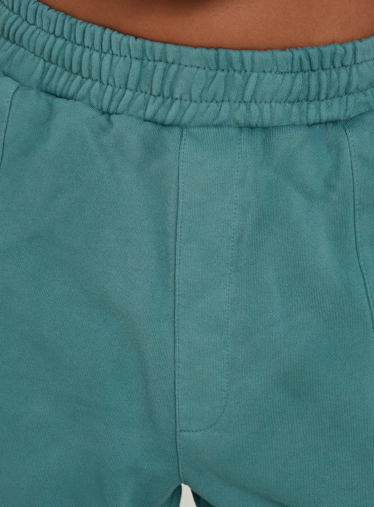 Fleece Baggy Jort Washed Teal