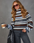 Joleigh Knit Striped Turtleneck Sweater