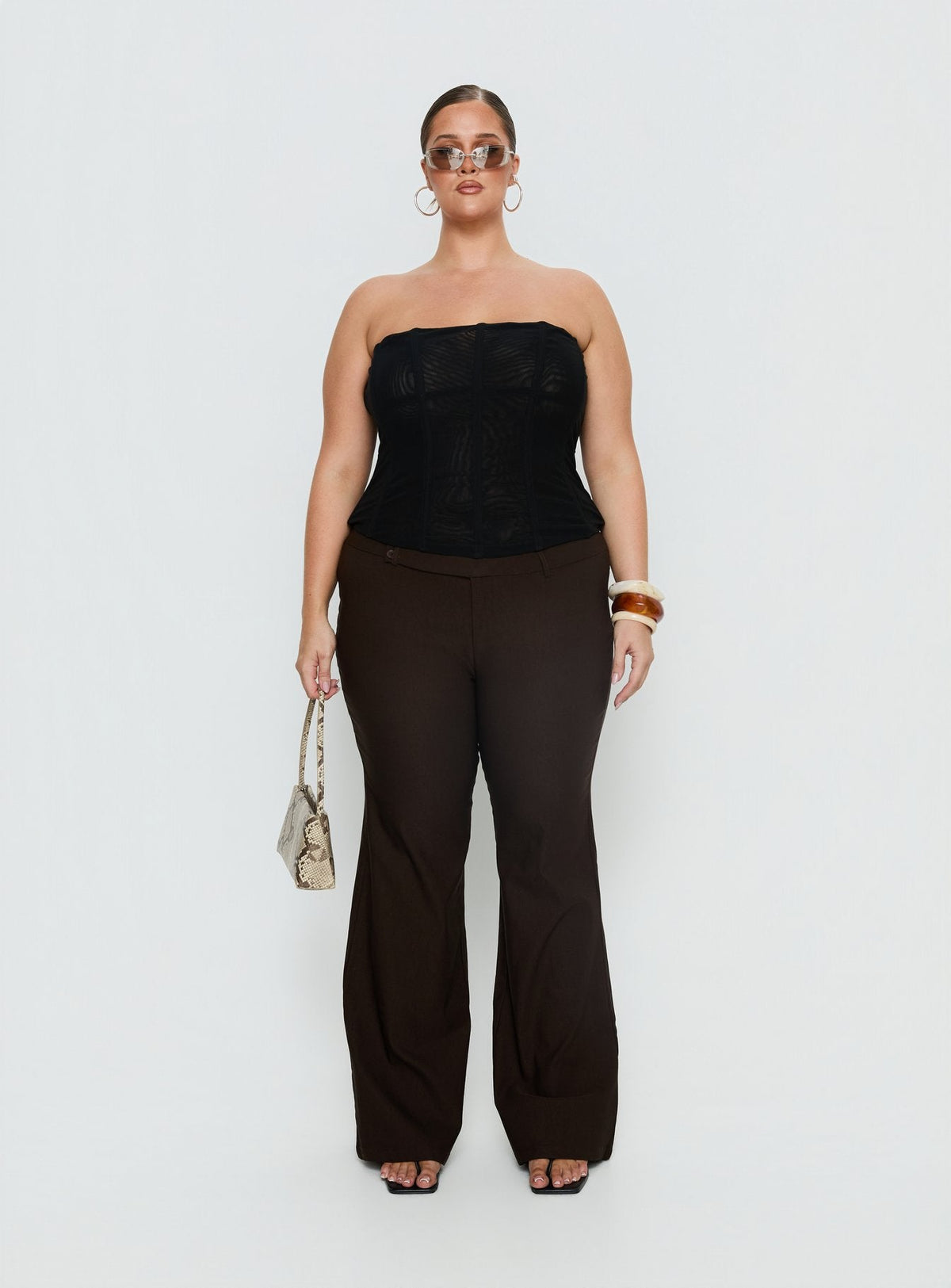 Kinkirk Flared Pants Chocolate Curve