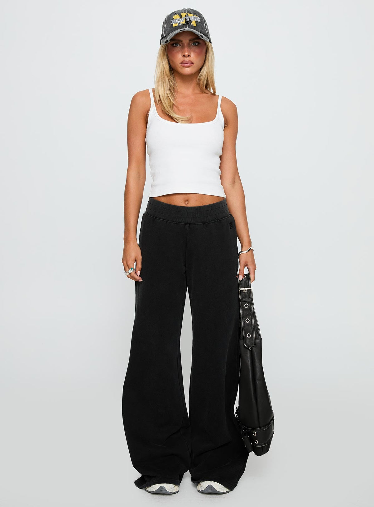 Summits Flared Sweatpants Washed Black