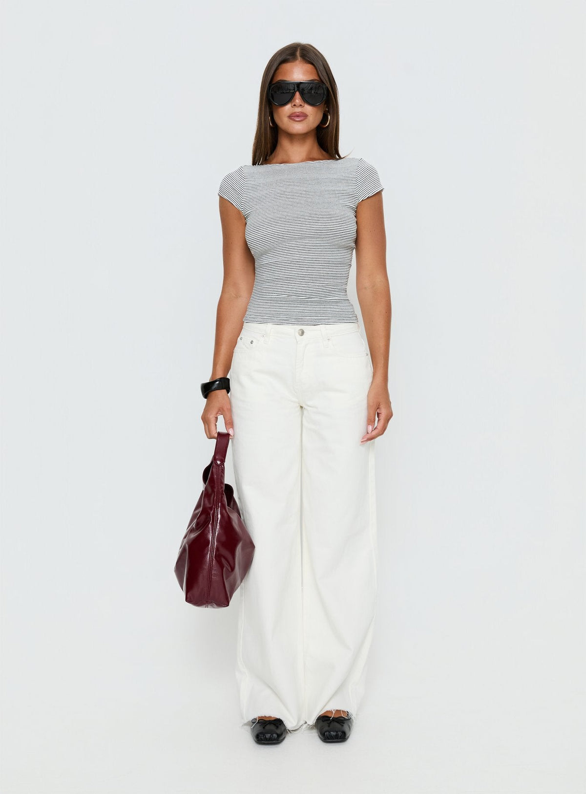 Darla Low Rise Straight Leg Jean White Petite