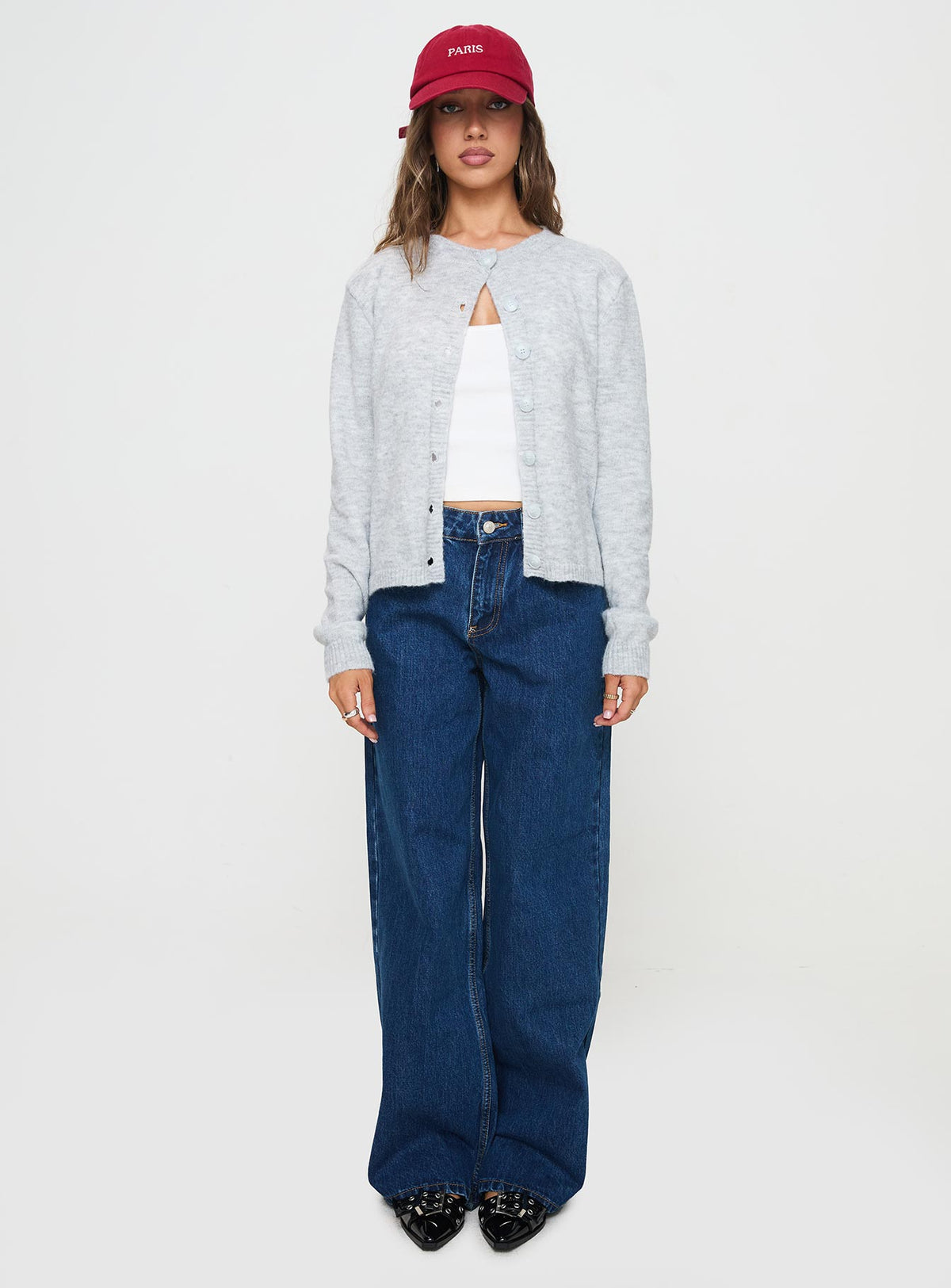 Shima Low Rise Straight Leg Jeans Mid Wash