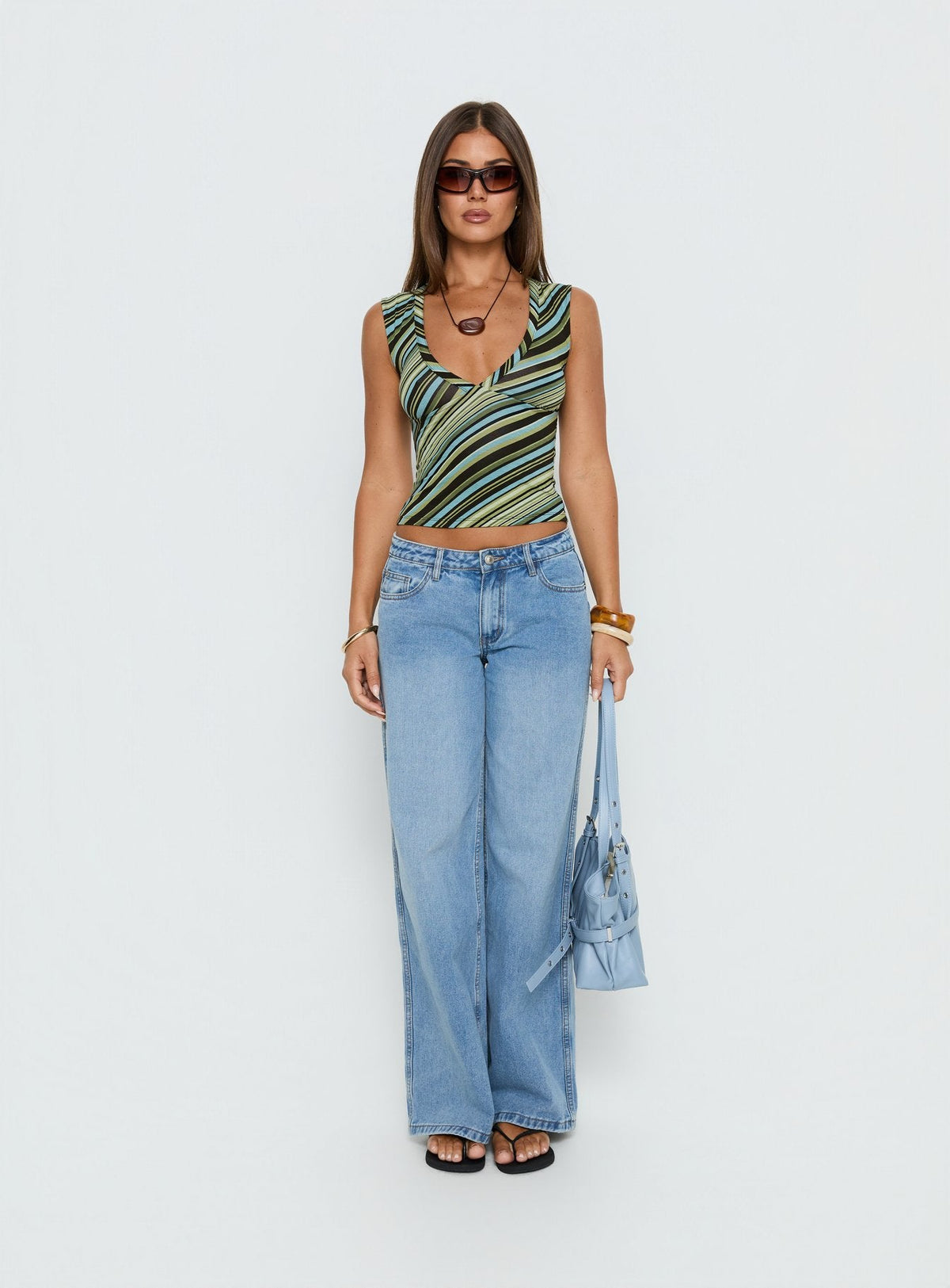 Ramos Low Rise Denim Jeans Bright Blue Wash Petite