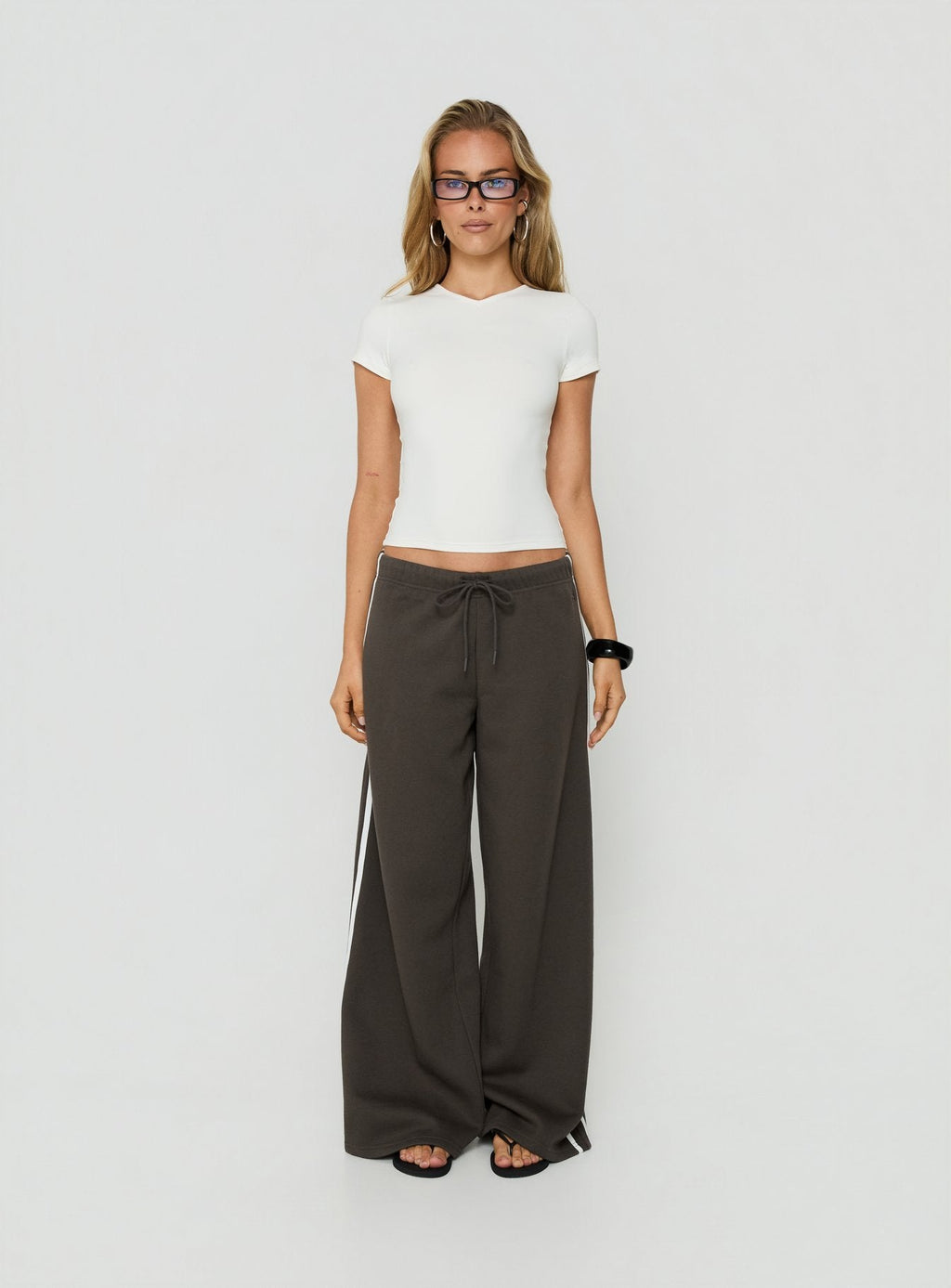 Kennah Wide Leg Sweat Pants Iron Grey
