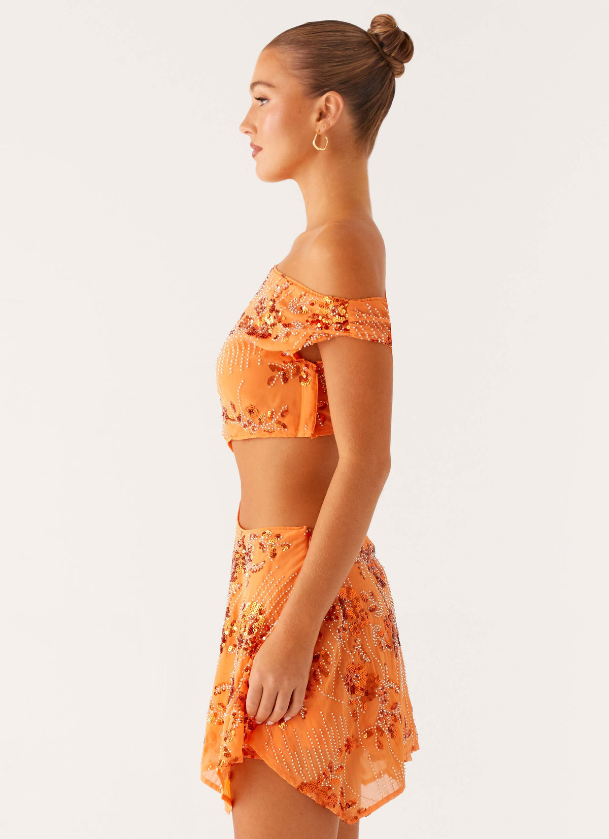 Aletta Sequin Mini Dress - Orange