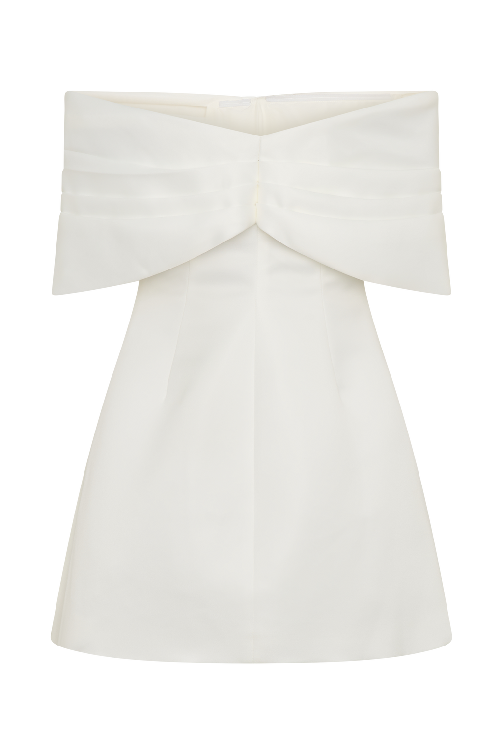Gloria Mini Off Shoulder Drape Dress - White