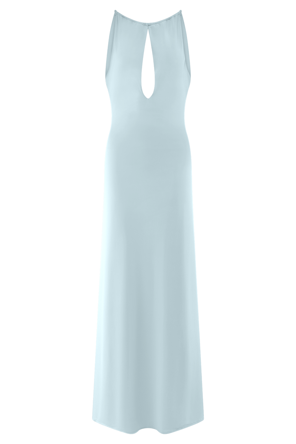 Beryl Slinky Maxi Dress With Pearls - Pale Blue