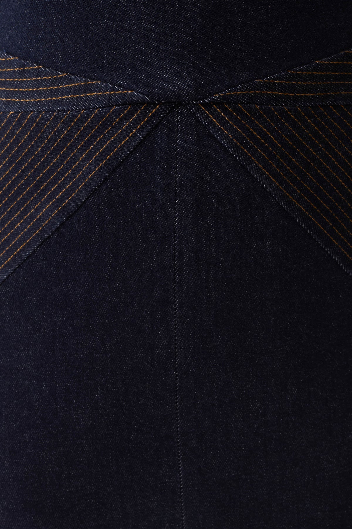 Kath Top Stitched Denim Midi Dress - Washed Indigo Blue