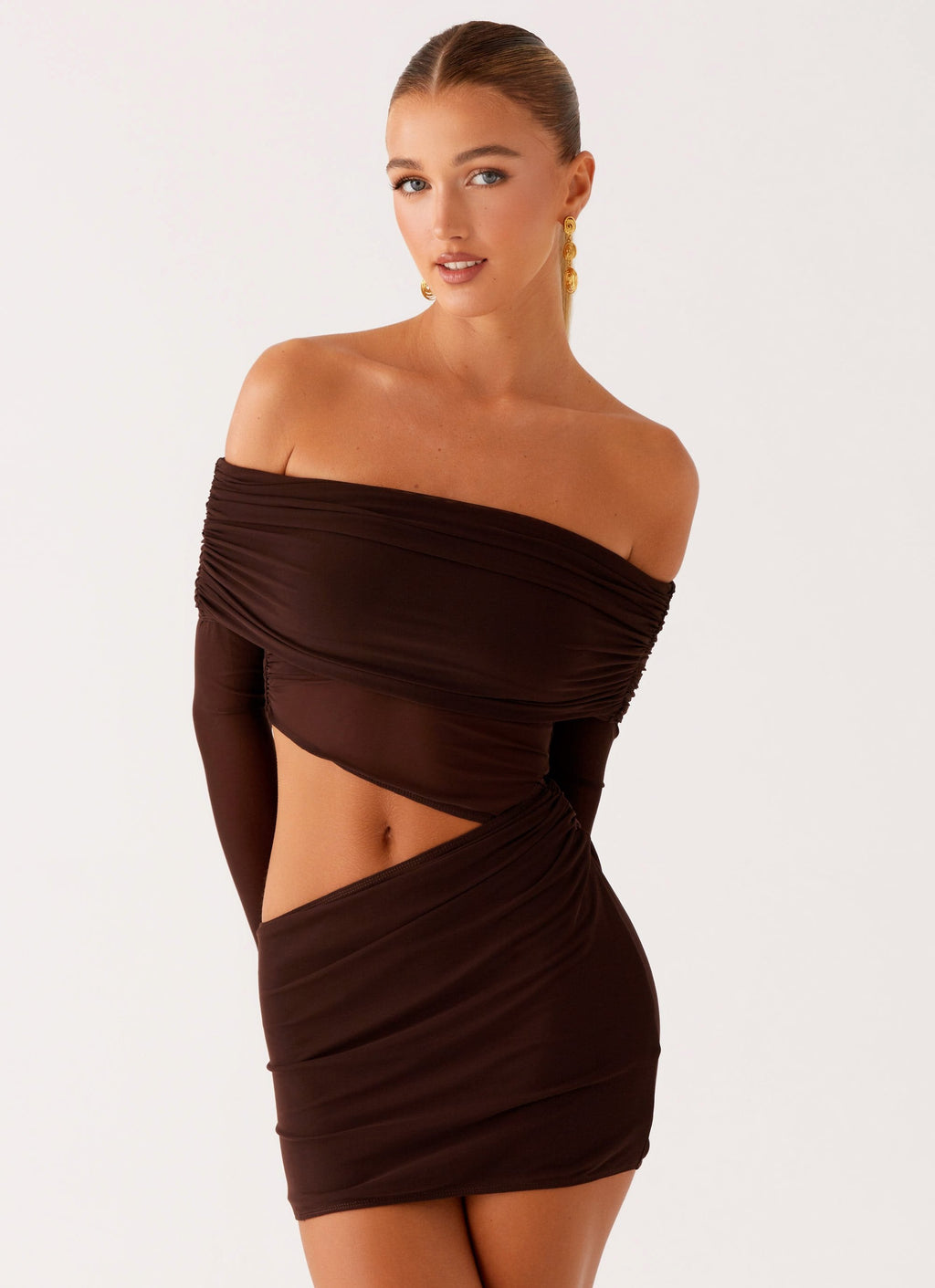 Emery Mini Dress - Chocolate