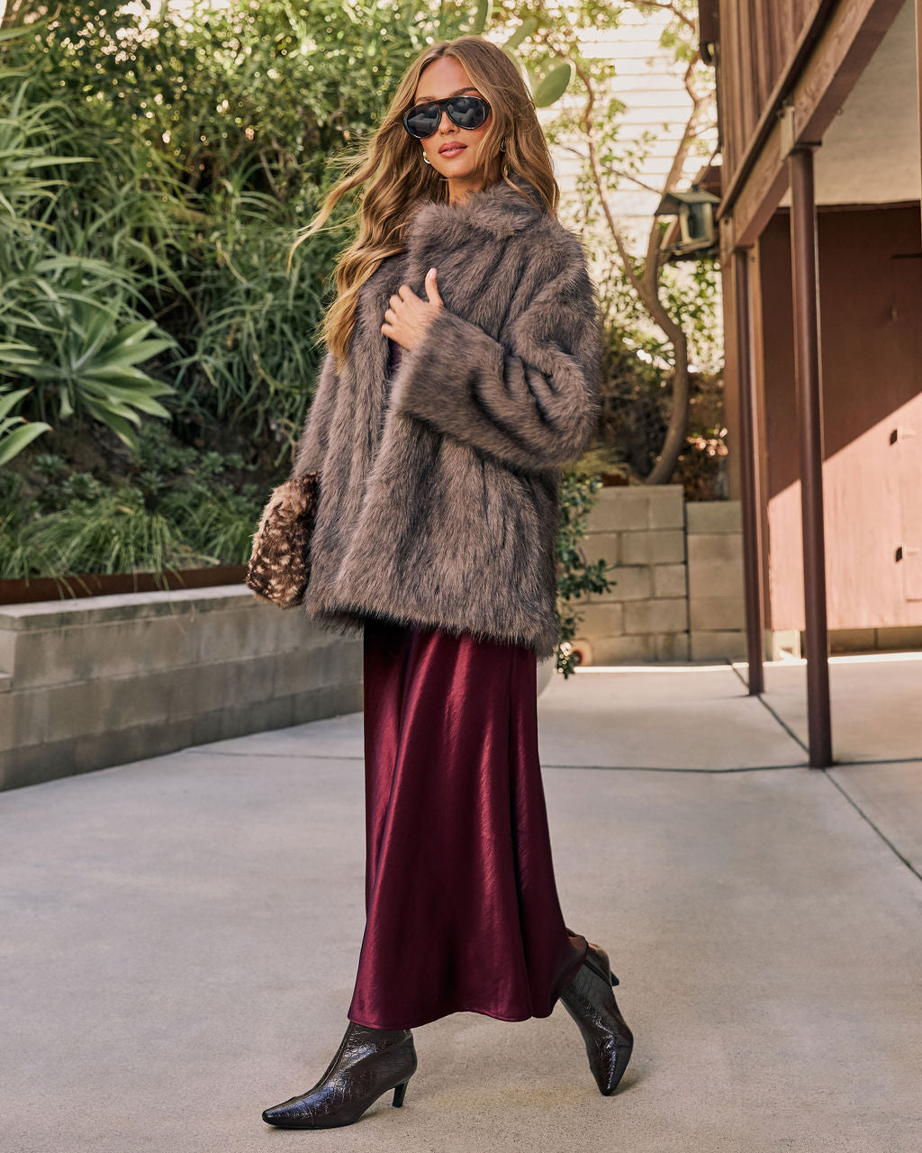 Fuzzy Feeling Faux Fur Coat