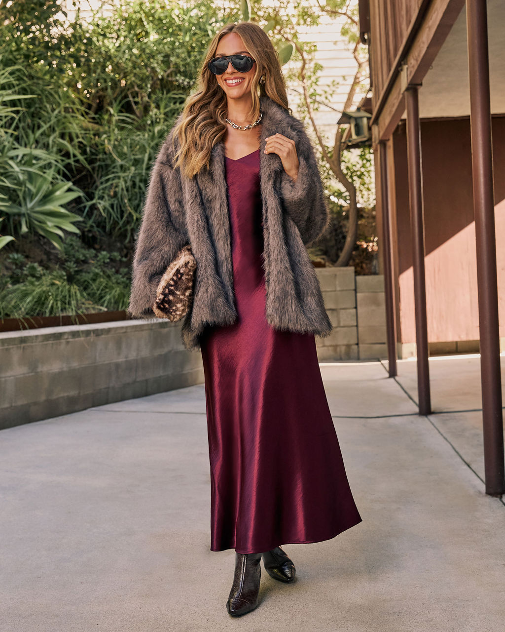 Fuzzy Feeling Faux Fur Coat