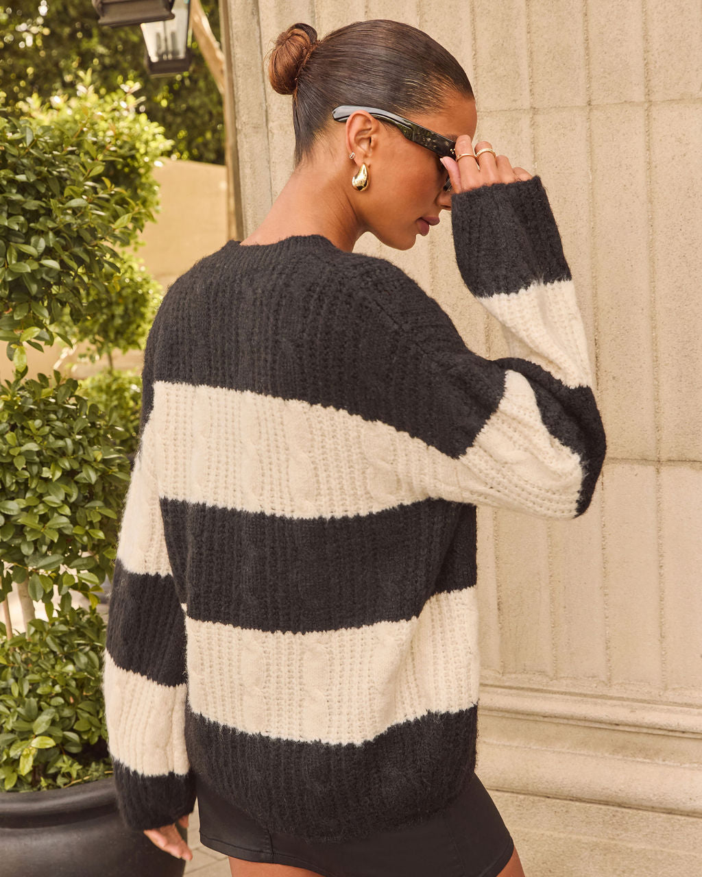Tawnera Striped Color Block Sweater