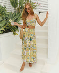 Solera Tropical Print Maxi Skirt