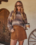 Cider Grace Wrap Corduroy Mini Skirt
