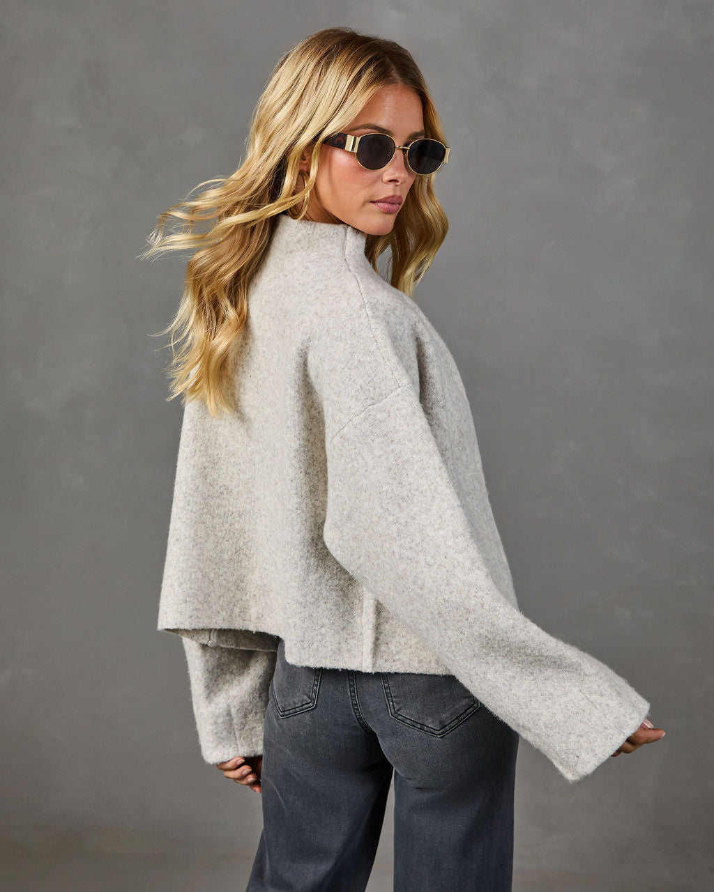 Comfort Club Brushed Mockneck Cardigan