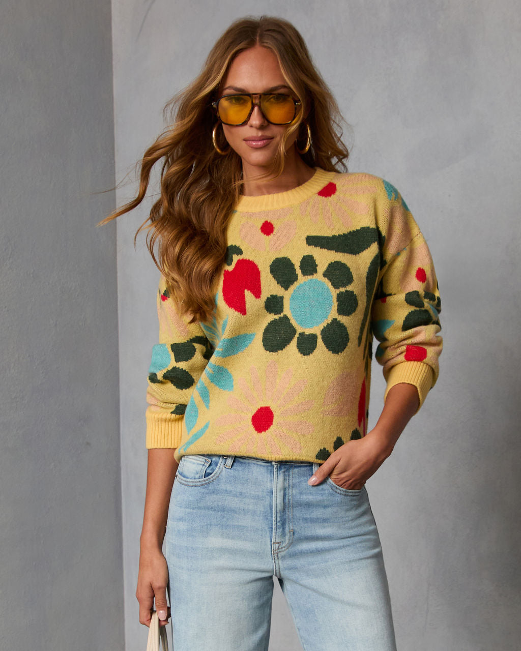Norine Abstract Printed Sweater