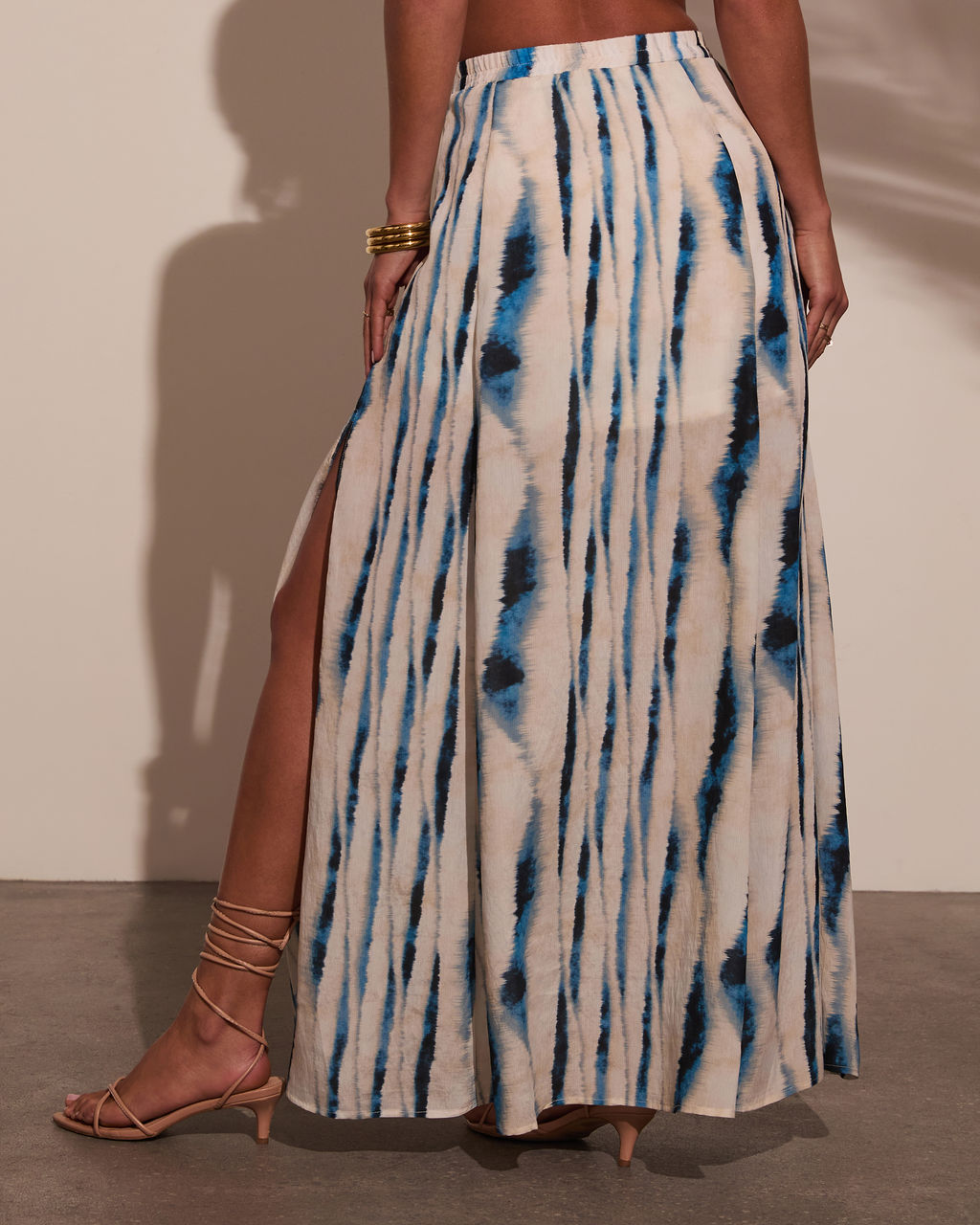Haidee Watercolor Striped Maxi Skirt
