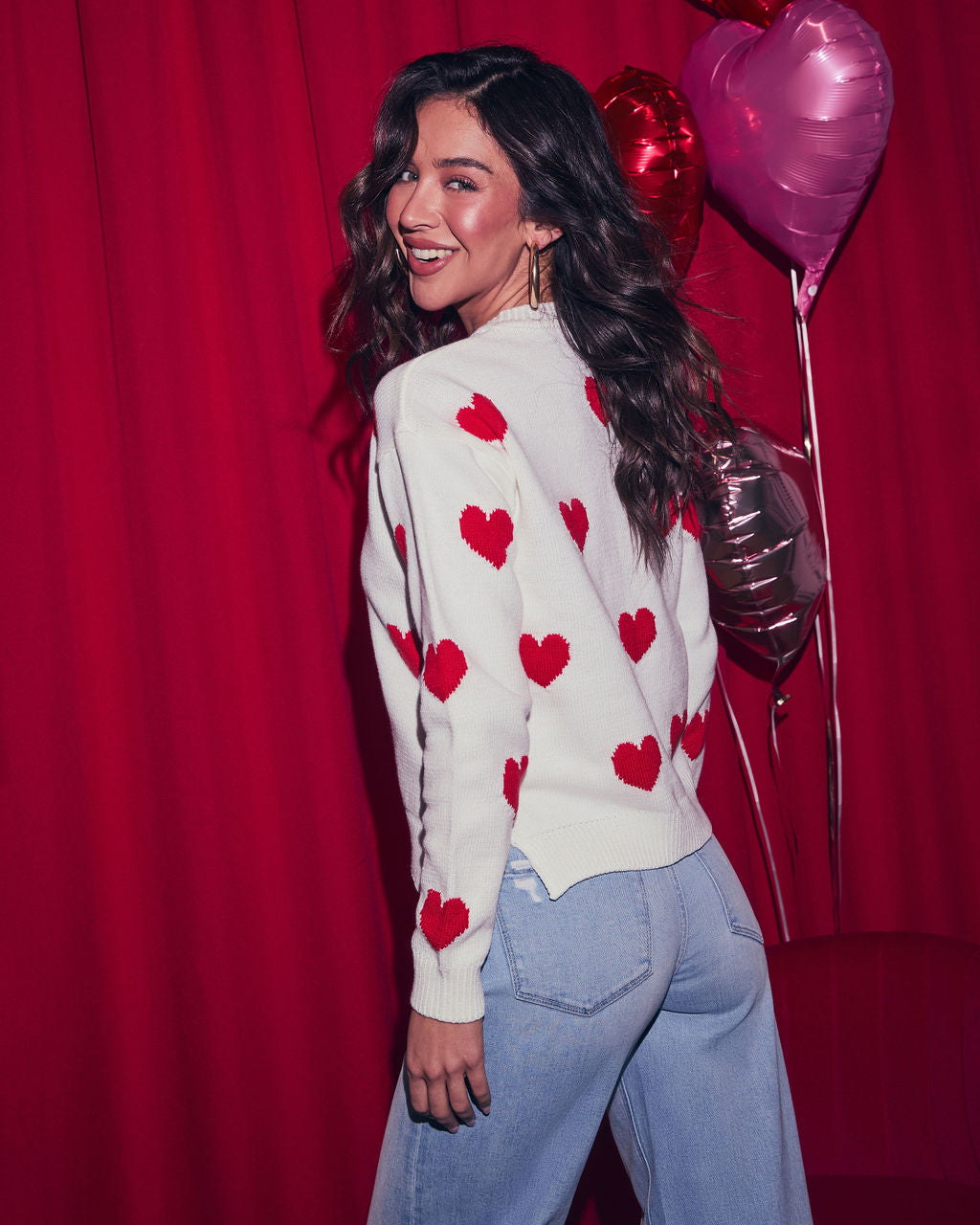 Lovers Lane Graphic Heart Sweater
