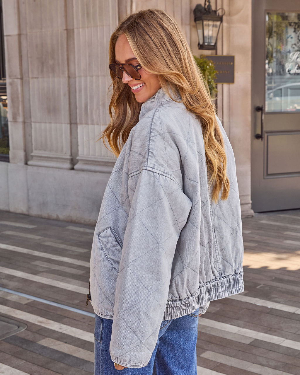 Xander Quilted Denim Jacket