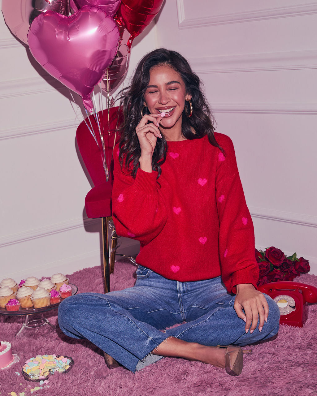 Normah Embroidered Heart Sweater