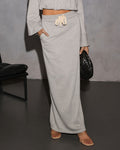 Dreamy Days Fleece Drawstring Maxi Skirt
