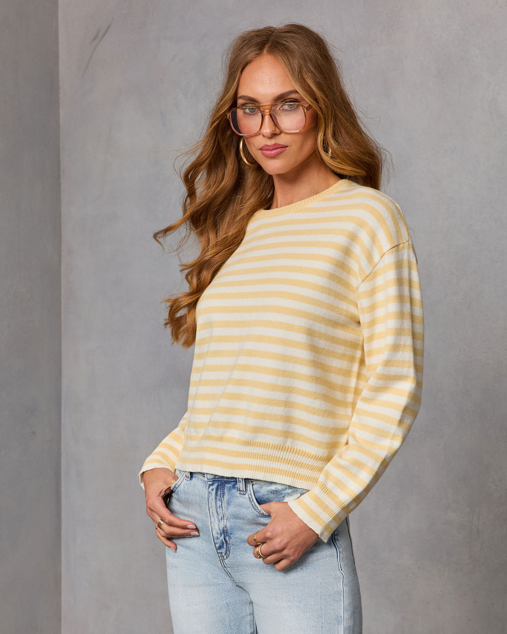 Easy Days Striped Knit Sweater