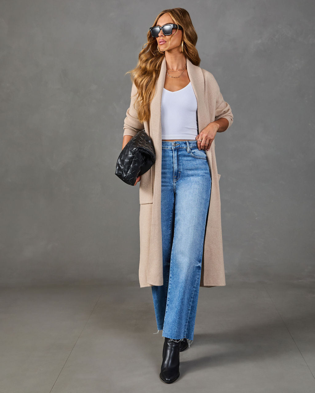 Loretta Knit Belted Longline Cardigan