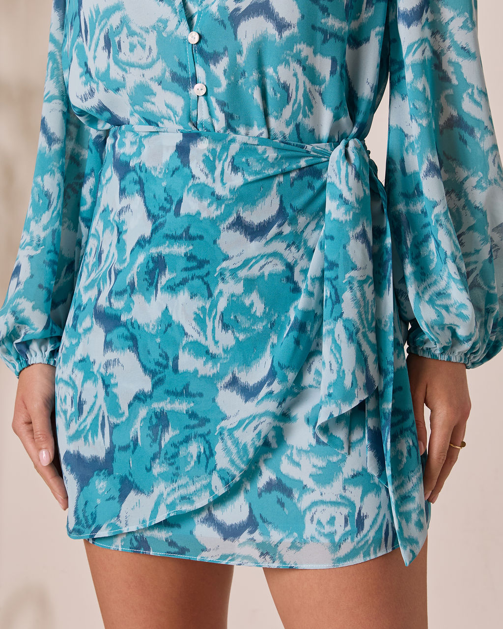 Sangria Sunrise Wrap Mini Skirt