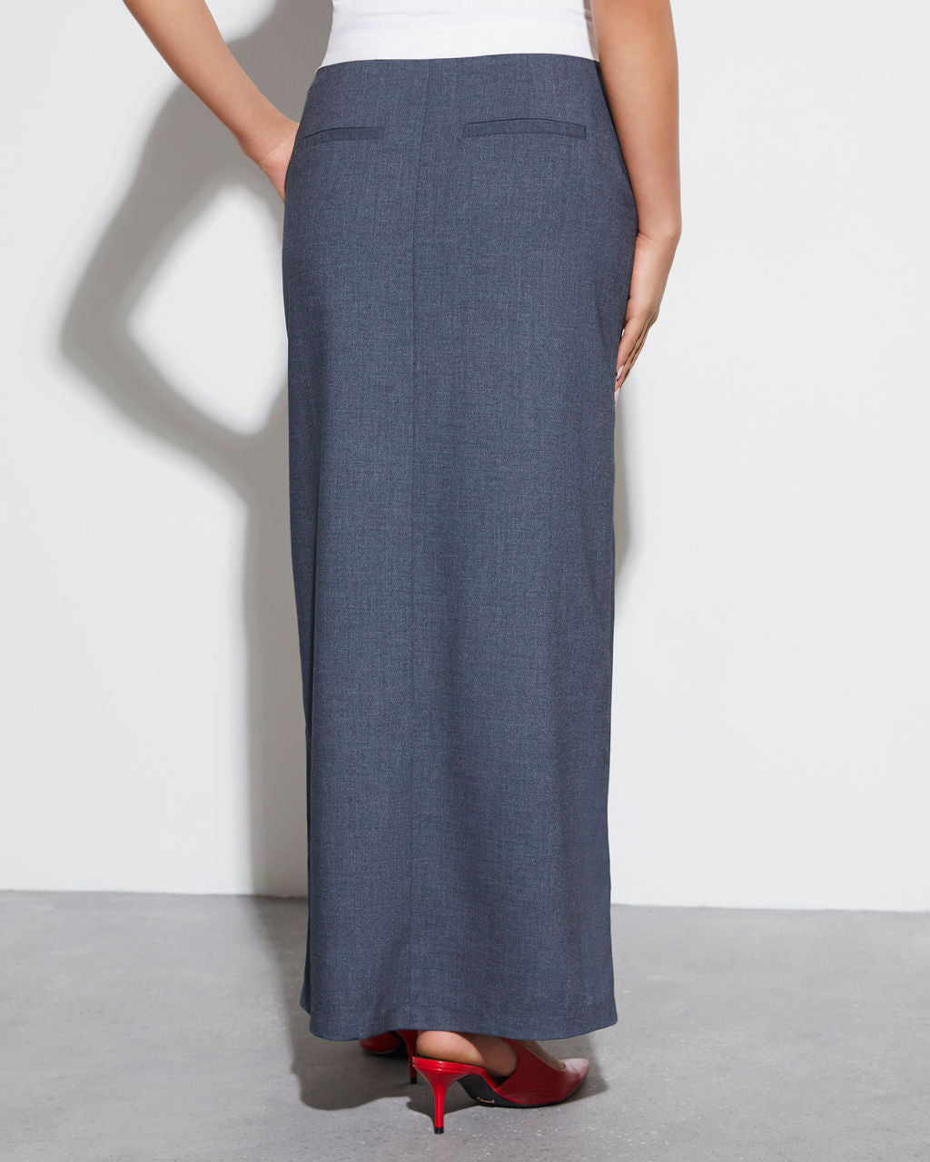 Boss Babe Pocketed Midi Skirt