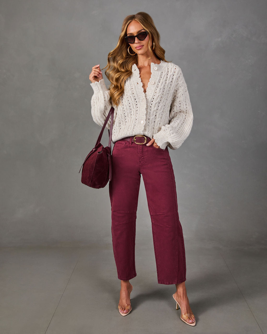 Feels Close Cable Knit Cardigan