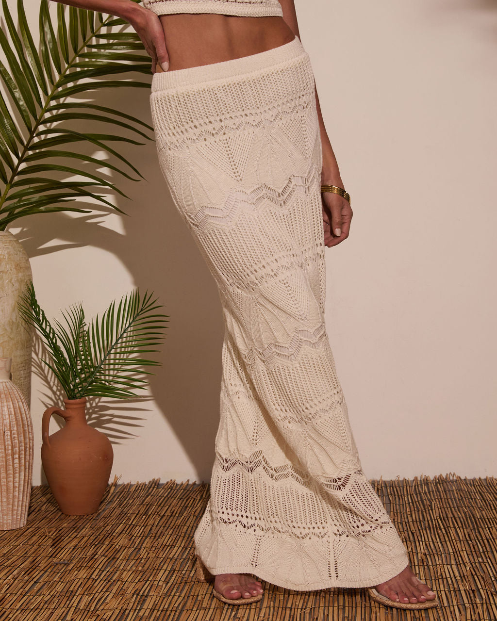 Sip Slow Crochet Maxi Skirt