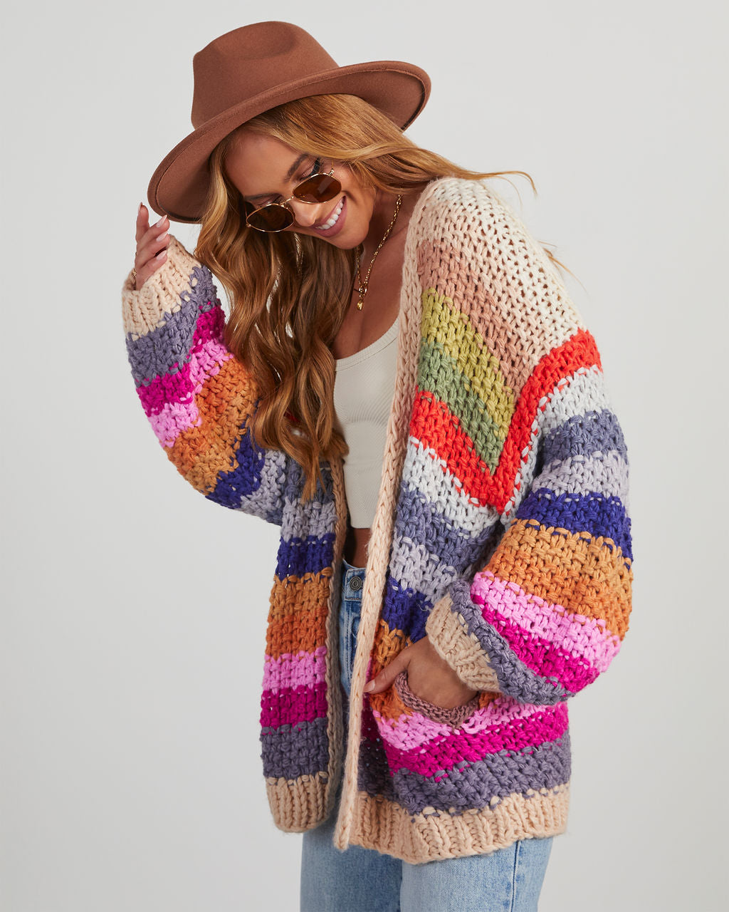 Oh Happy Day Pocketed Knit Cardigan